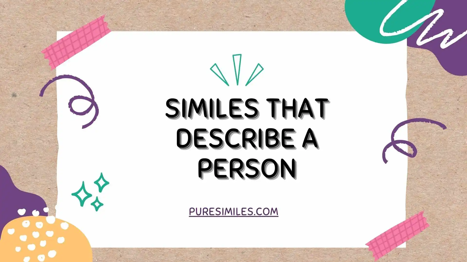 Similes That Describe a Person