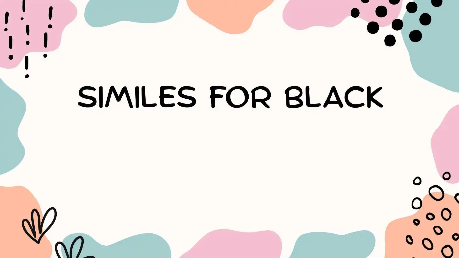 Similes for Black