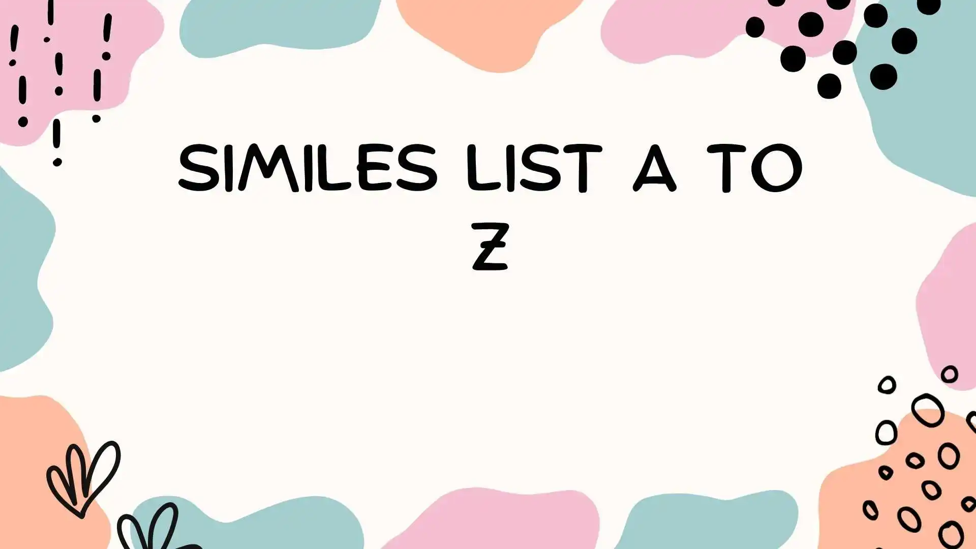 Similes List A to Z