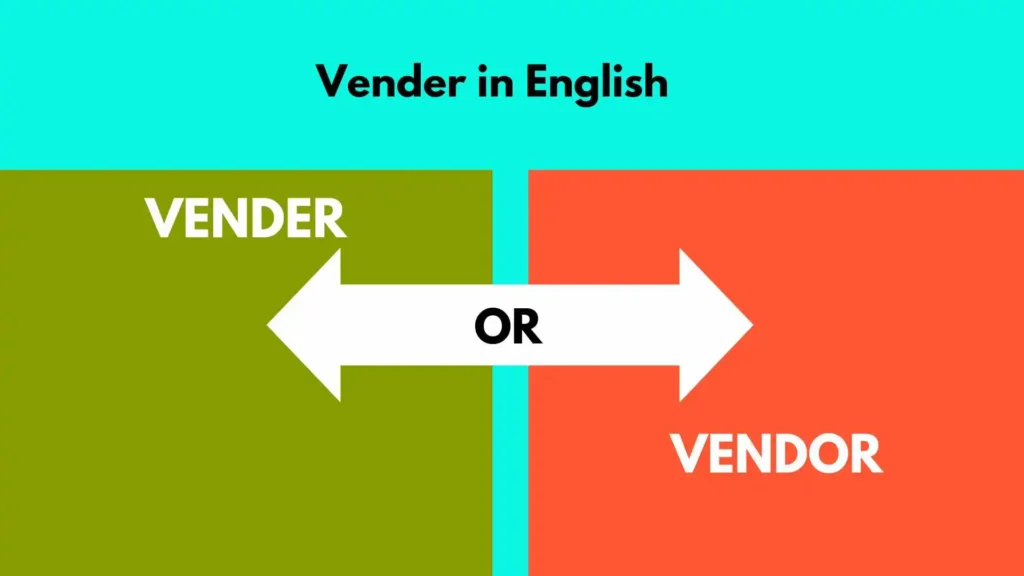 Vender in English