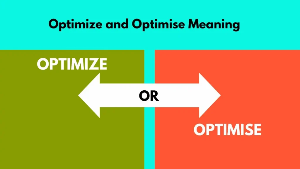 Optimize and Optimise Meaning